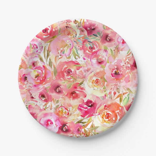 Orchid Flower Paper Plates (Front)