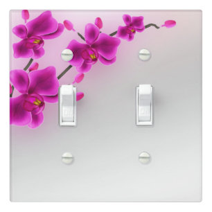 Orchid Flowers Elegant Floral Light Switch Cover