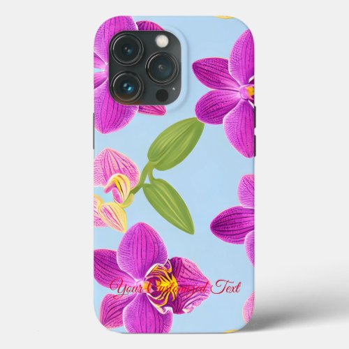 Orchid Flowers Pattern Where Nature Meets Art iPhone 13 Pro Case