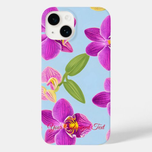 Orchid Flowers Pattern Where Nature Meets Art Case_Mate iPhone 14 Case