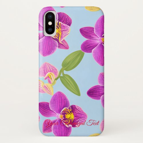 Orchid Flowers Pattern Where Nature Meets Art iPhone X Case