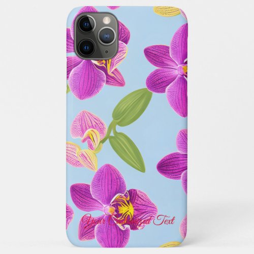 Orchid Flowers Pattern Where Nature Meets Art iPhone 11 Pro Max Case