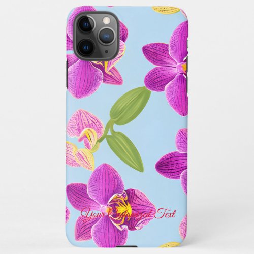 Orchid Flowers Pattern Where Nature Meets Art iPhone 11Pro Max Case