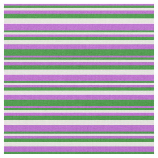 Orchid, Forest Green, and White Pattern Fabric