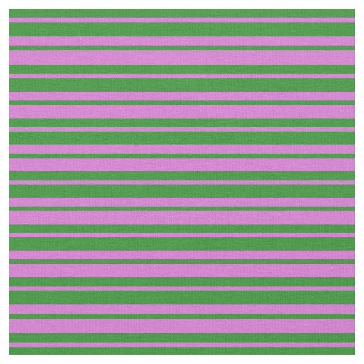 Orchid & Forest Green Striped Pattern Fabric