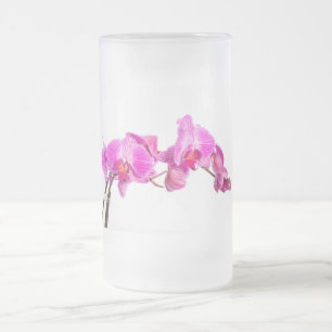 Orchid Frosted Glass Beer Mug