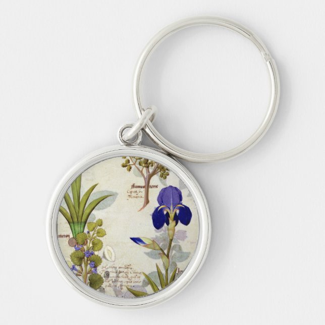 Orchid & Fumitory or Bleeding Heart Hedera & Iris Keychain (Front)