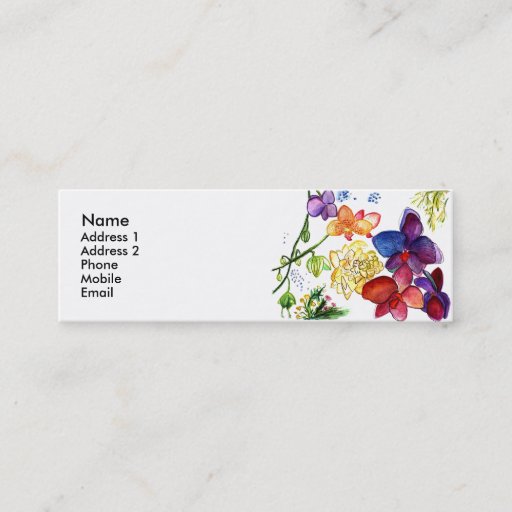 Customizable Orchid Fun Profile Card white Business Cards