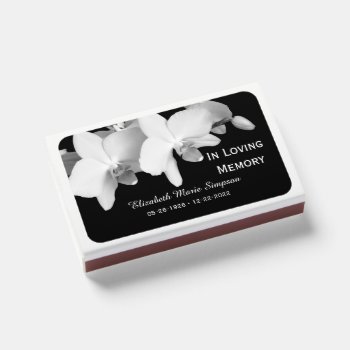Orchid Funeral Favor Matchbox Matchboxes by sympathythankyou at Zazzle