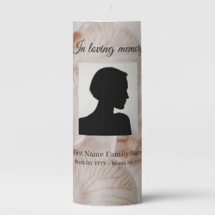 Orchid funeral memorial pillar candle