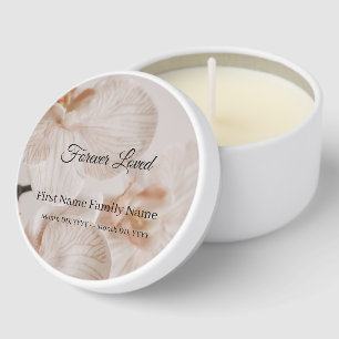 Orchid funeral mini candle favors