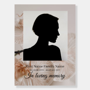 Orchid funeral welcome sign foam bord