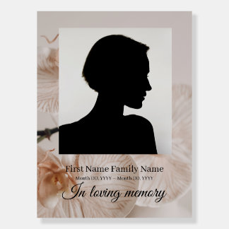 Orchid funeral welcome sign foam bord