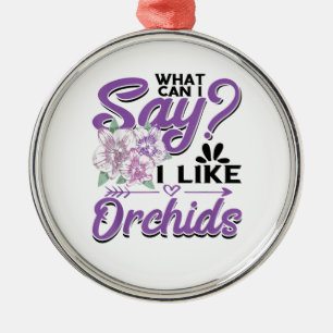 Orchid Gardening Metal Ornament
