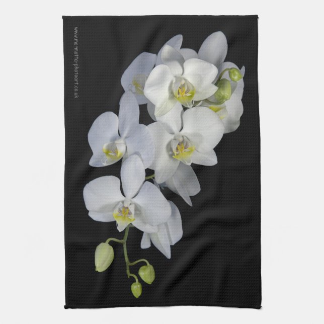 Orchid Garland Kitchen Towel (Vertical)