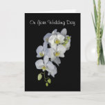 Orchid Garland Personalised Wedding Card