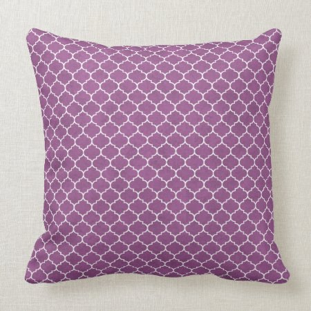 Orchid Geometric Ornamental Design Throw Pillow
