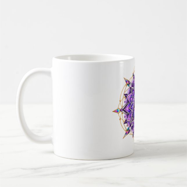 Orchid Geometry Eye Coffee Mug (Left)