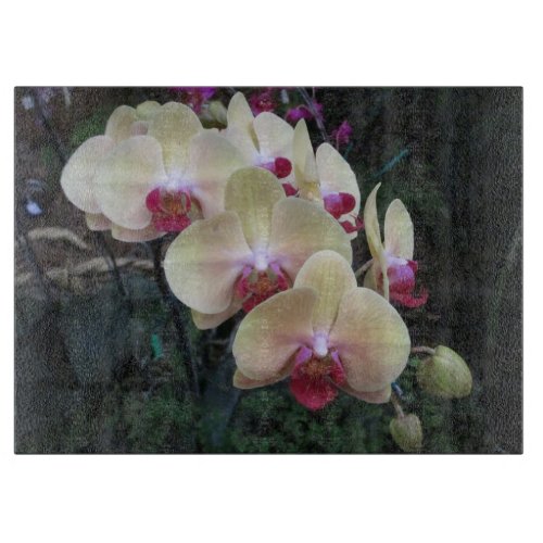 Orchid glass cutting board