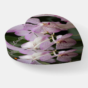 Orchid Glass Paperweight
