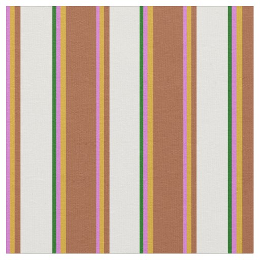 Orchid, Goldenrod, Sienna, Light Cyan & Dark Green Fabric