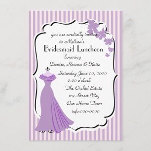 Orchid Gown Bridesmaid Card