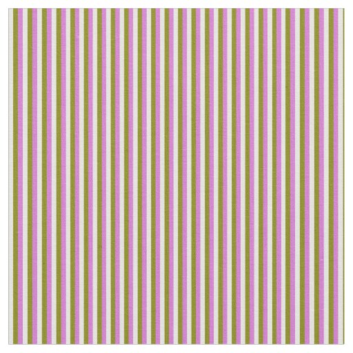 Orchid, Green, and Mint Cream Stripes Fabric