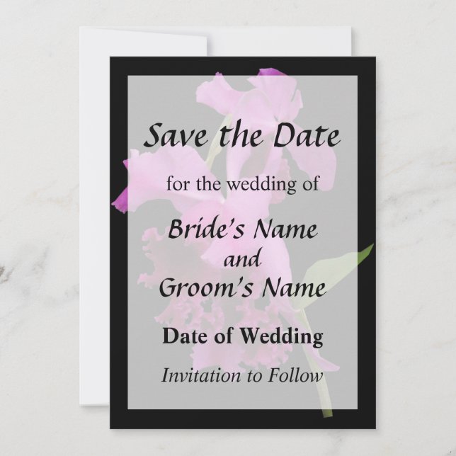 Orchid Harold Carls Save the Date (Front)