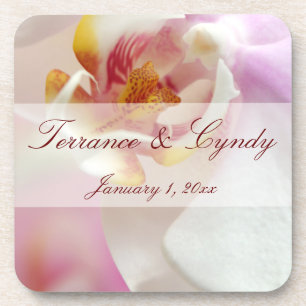 Orchid Heart Beverage Coaster