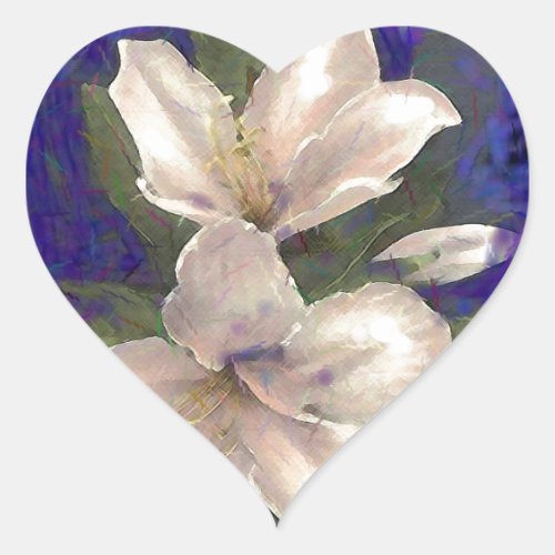Orchid Heart Sticker