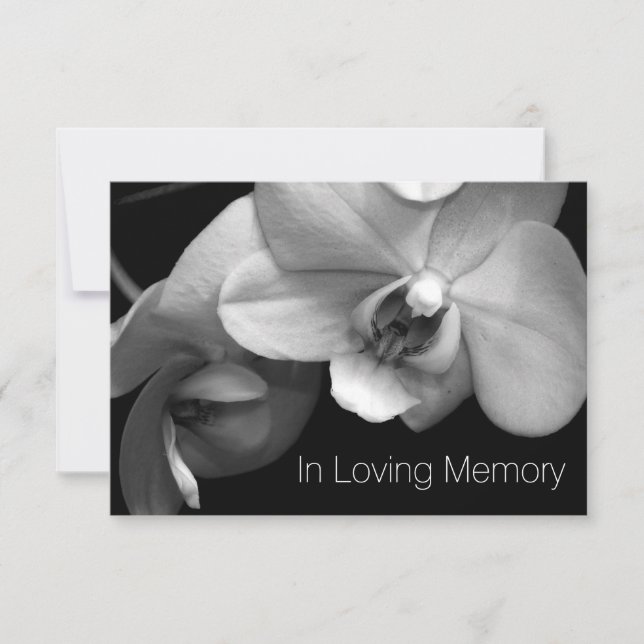 Orchid In Loving Memory 1 Celebration of Life Invitation (Front)