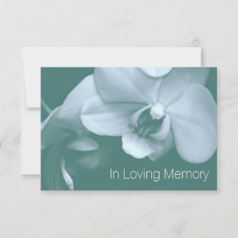 Orchid In Loving Memory 8 Celebration Of Life Invitation | Zazzle