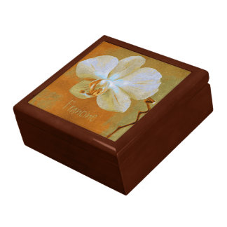 Orchid in Shades of Orange Gift Box