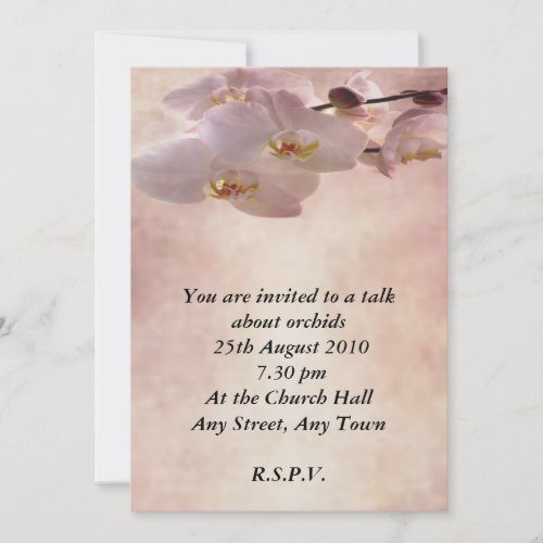 Orchid  Invitation