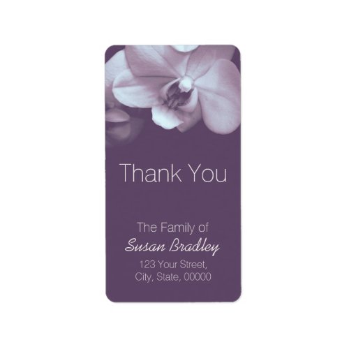 Orchid Light Purple Elegant Thank You Label 4