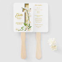 Orchid Lily Scripture Verse Hand Fan