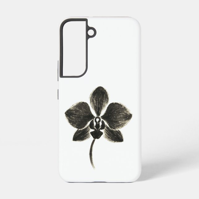 Orchid Line Drawing – Botanical Phone Case (Back)