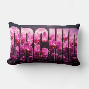 Orchid Luxury Botanical Floral Decor Lumbar Pillow