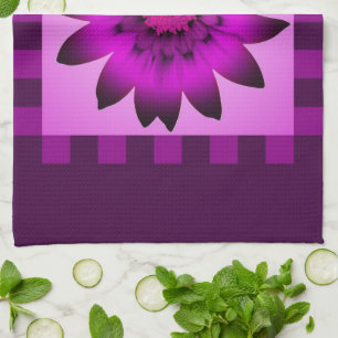 Orchid Magenta Daisy Flower #2 Kitchen Towel
