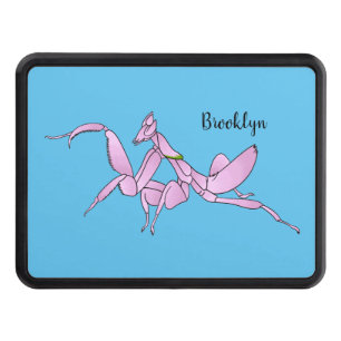 Orchid mantis cartoon illustration hitch cover