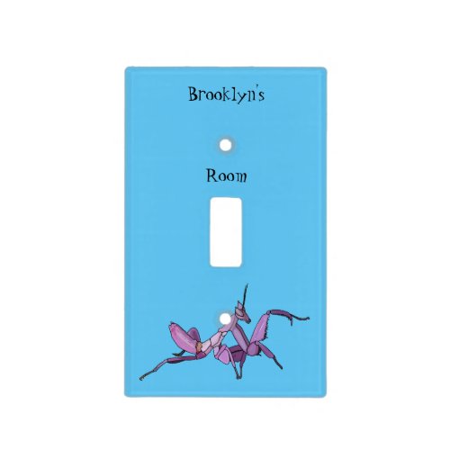 Orchid mantis cartoon illustration light switch cover