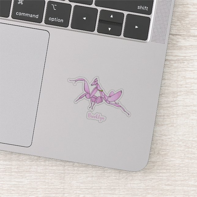Orchid mantis cartoon illustration  sticker (Detail)