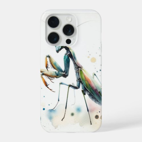 Orchid Mantis Watercolor IREF317 _ Watercolor iPhone 15 Pro Case