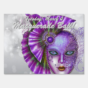 Orchid Masquerade Ball! Party Sign