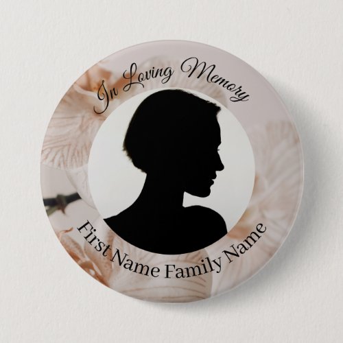 Orchid memorial photo button