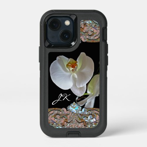 Orchid Monogram Pretty Floral Elegance iPhone 13 Mini Case