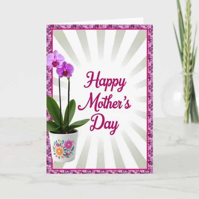 Orchid Mothers Day Card (Front)