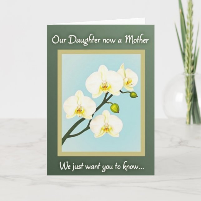 Orchid Mothers Day Celebration Card (Front)