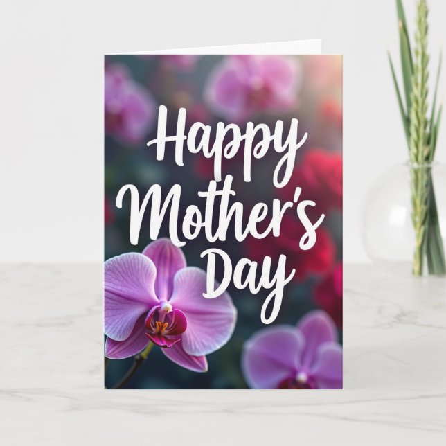 Orchid Mothers Day Message Card (Front)