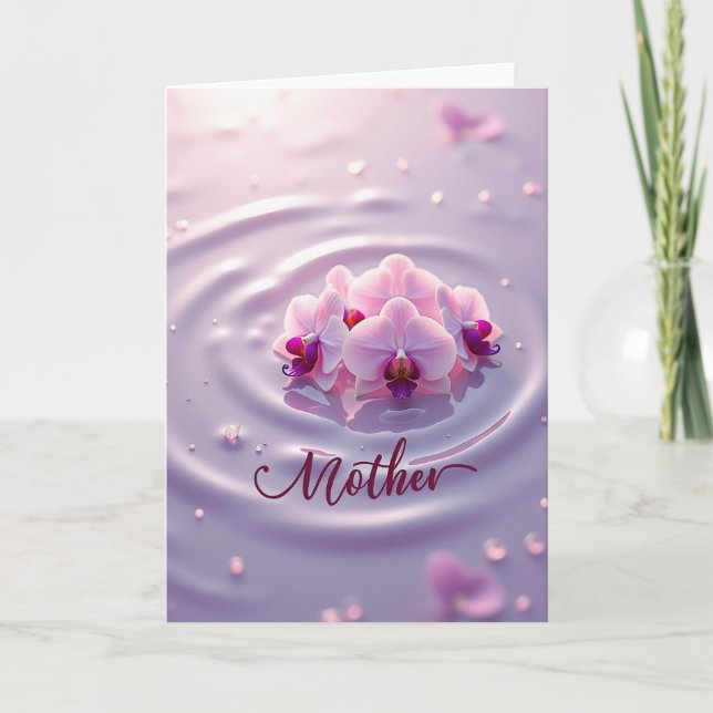 Orchid Mothers Day Reflection Card (Front)